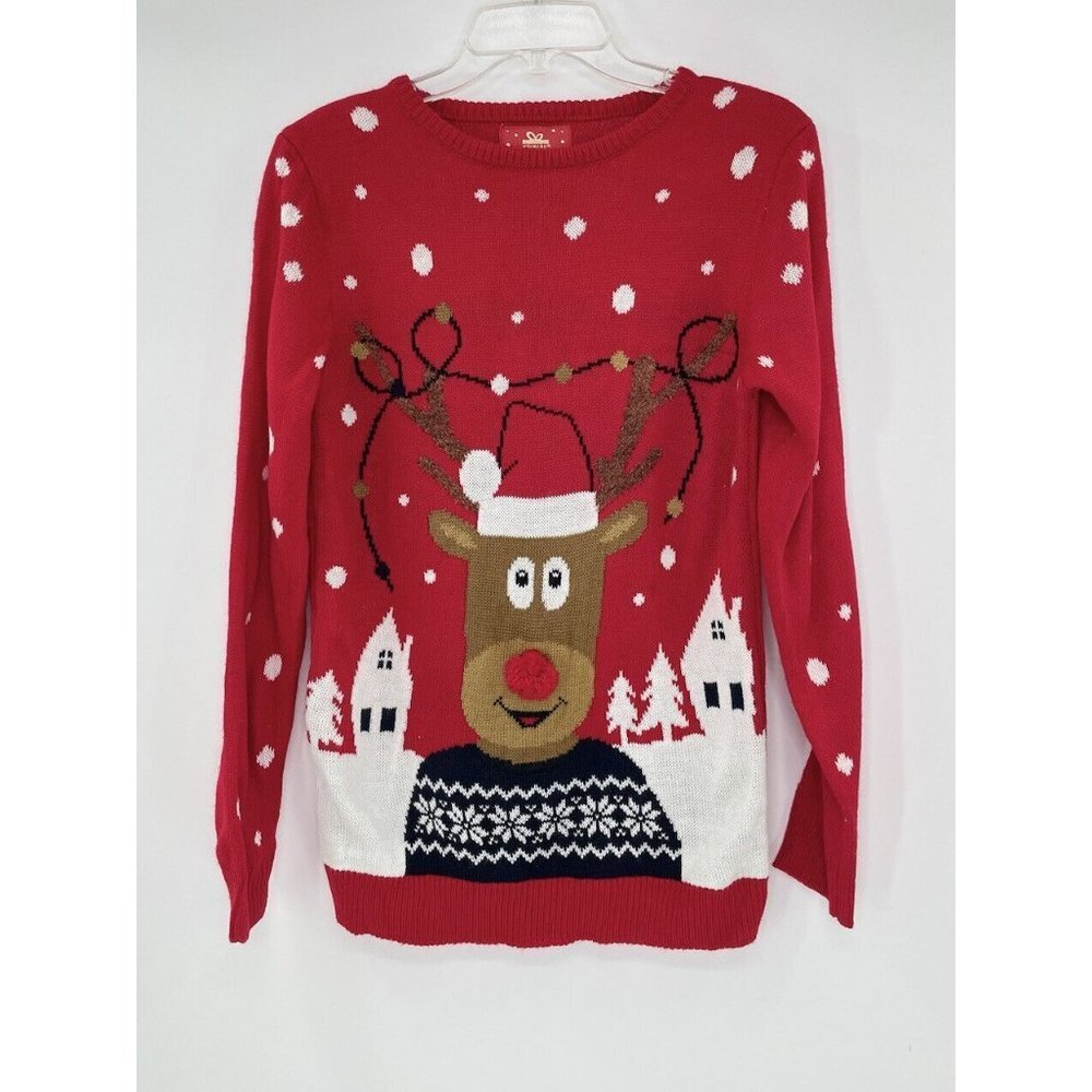 Rudolph Red Nosed Reindeer Ugly Christmas‎ Sweater Primark Size 12-13 Yrs